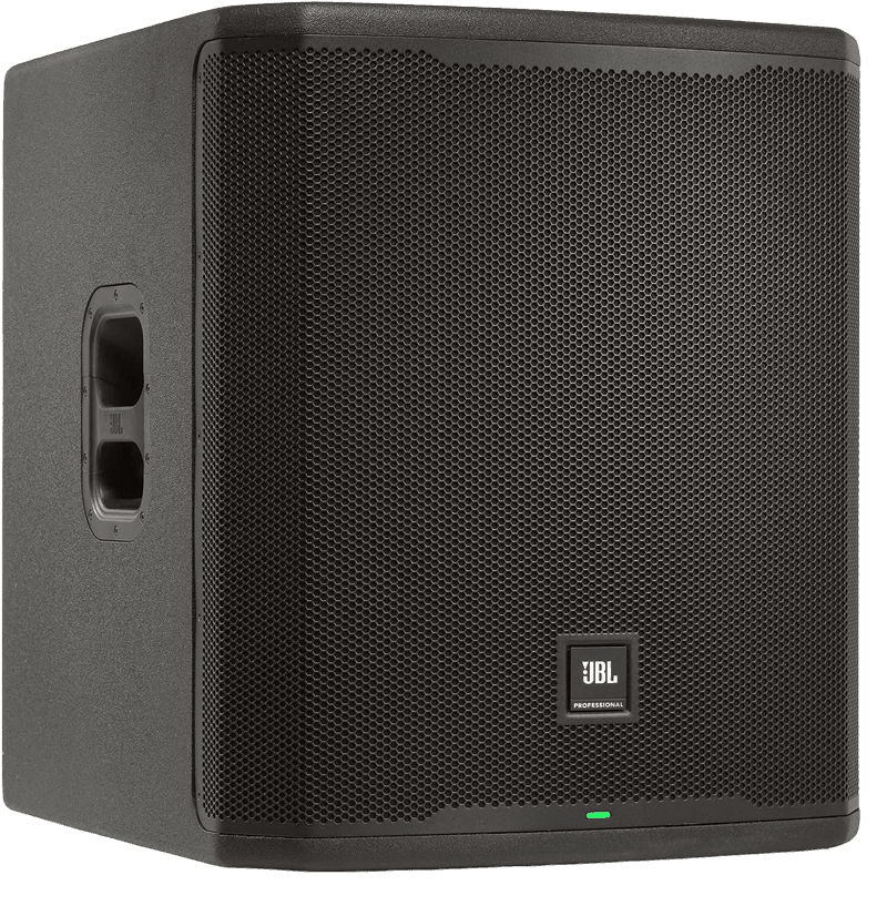 Активный сабвуфер JBL PRX918XLF 18 дюймов, чёрный корпус с боковой ручкой и стальной решёткой